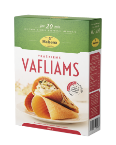 miltinis mišinys traškiems vafliams