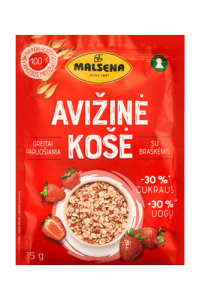 avižinė košė su braškėmis