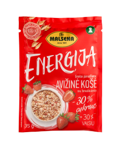 avižinė košė su braškėmis