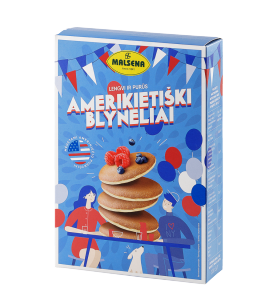 miltinis mišinys amerikietiškiems blyneliams